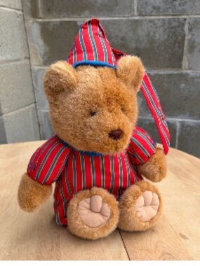Vintage Avon Sleepy Sheran Pajama Colorful Teddy Bear circa 1990